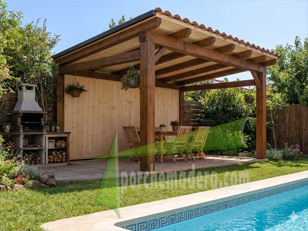 Cenador de madera a medida