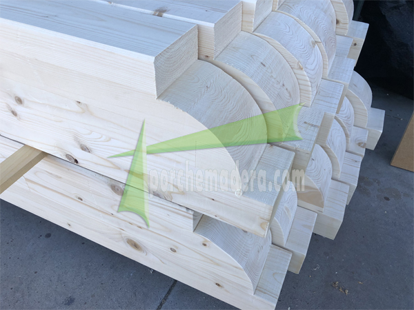 Vigas laminadas para cenadores de madera