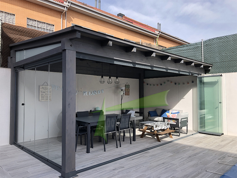 Pergola de madera en boadilla del monte