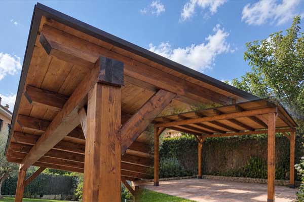 Cortinas de cristal en porche de madera, cristal de vidrio templado de 10mm