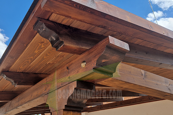 porche de madera rustico