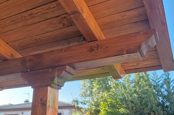 porche de madera de diseo rustico 