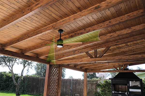 porche de madera tradicional