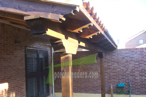 porche de madera de diseo rustico 