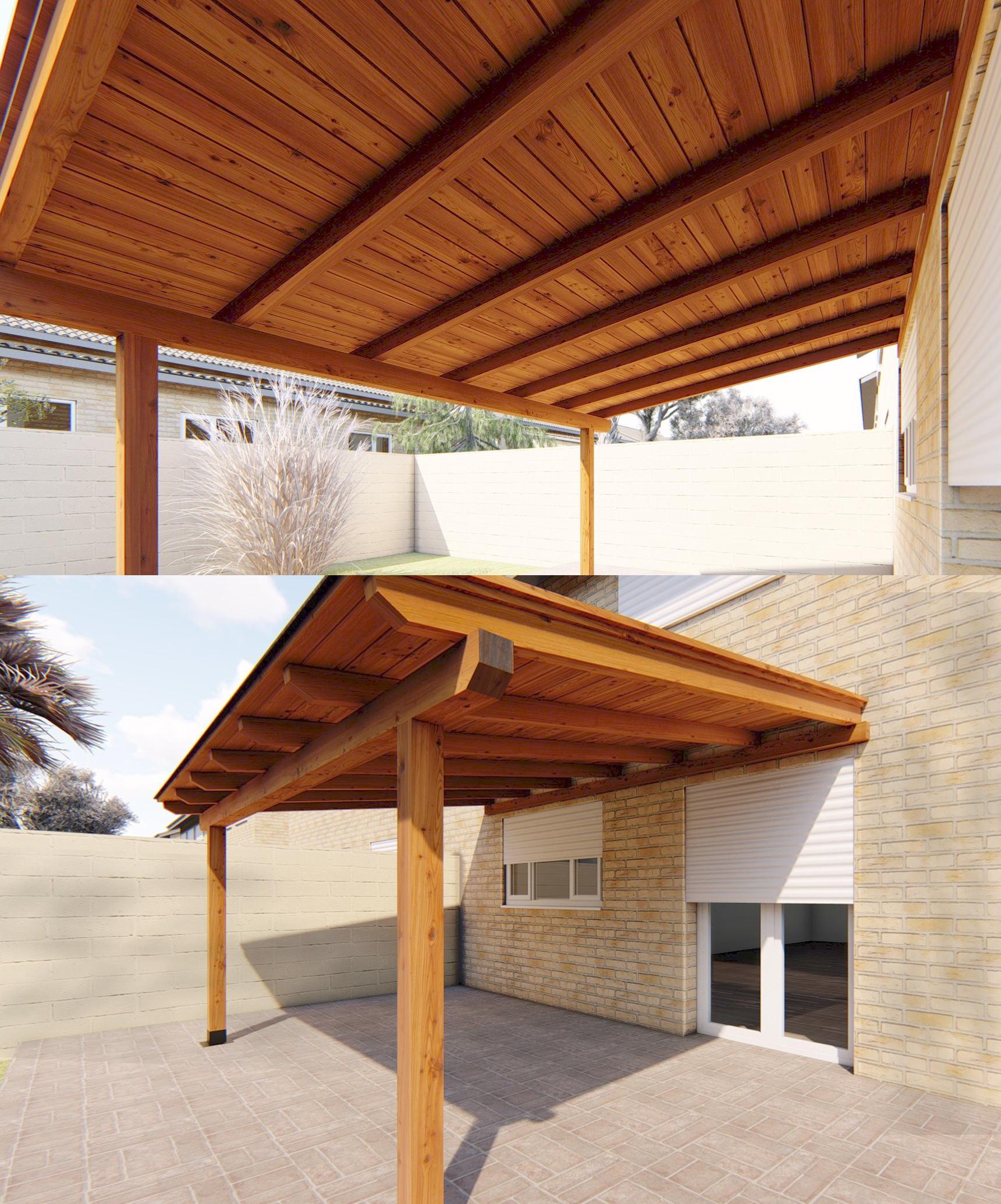 imagenes de cenadores de madera