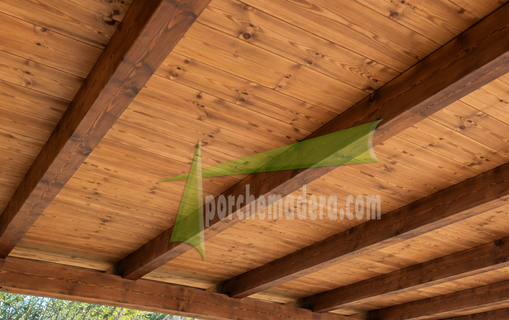cenador de madera techo taima