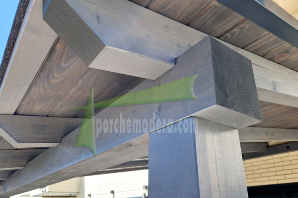 porche de madera modernoa