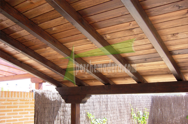 porche de madera con teja rustico 4