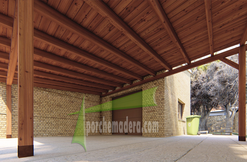 foto de pergola de madera en boadilla del monte